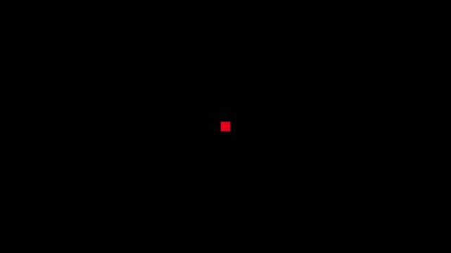 Yellow Rectangles with Red Dots Moving Across Black Background Cinematic Motion Graphic Loop