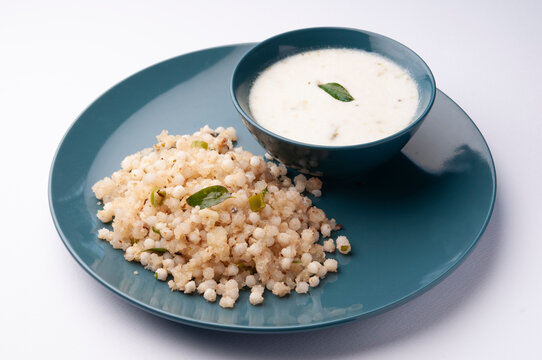 sabudana khichadi, or usal, made with sago pearls for fasting during festivals in Maharashtra