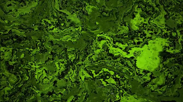 Abstract green liquid marble texture with flowing swirls and vibrant lime tones creating modern psychedelic art
