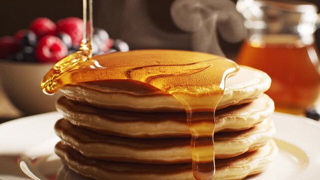 pancakes with honey