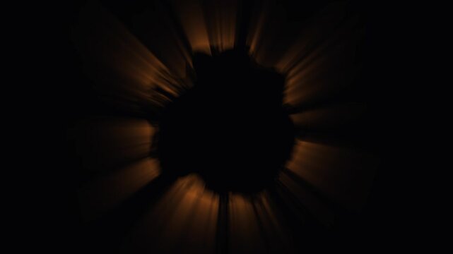 Sunburst light flares blooming in darkness with subtle motion creating ethereal abstract energy effects for visual design