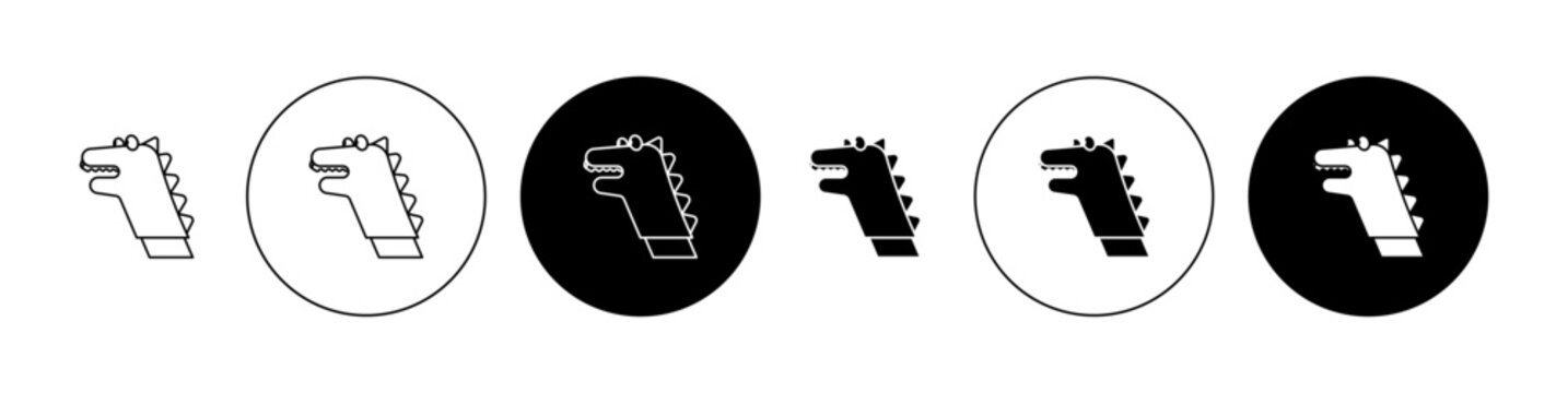 Hand puppet icon editable drawings set. EPS10