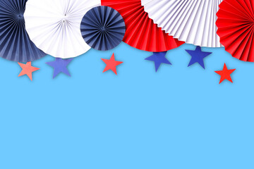 Fototapeta premium Red, white, and blue decor for Labor Day fun