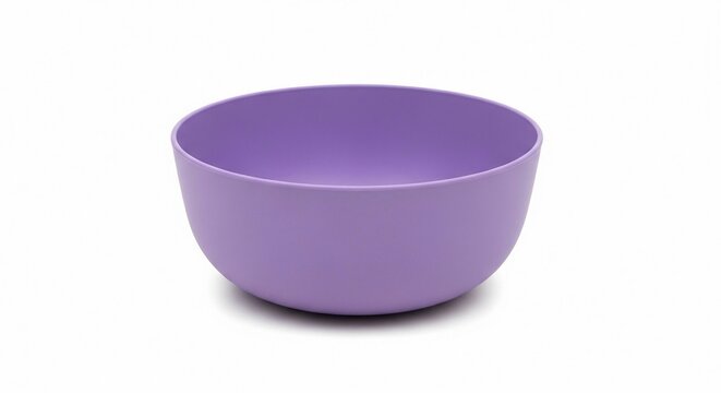 A matte lavender plastic party serving bowl, clean and simple, perfect for any occasion or mealtime.