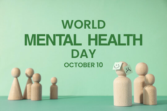 Wooden figures represent emotions on World Mental Health Day