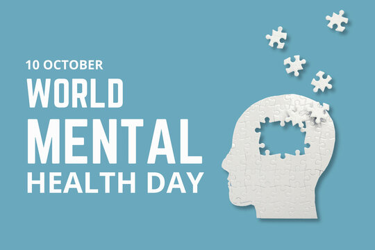 Creative graphic highlights World Mental Health Day on October 10