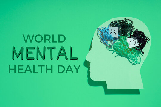 World Mental Health day. Creative artwork representing mental health awareness
