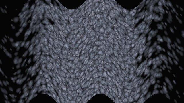 Abstract digital growth pattern expanding across black background with subtle texture and light