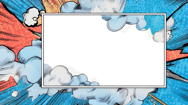Comic pop art background with blank copy space