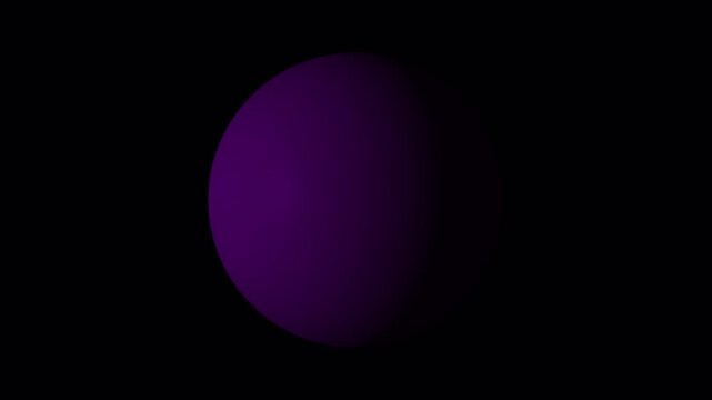 Purple spheres with soft glow on black background abstract motion background loop