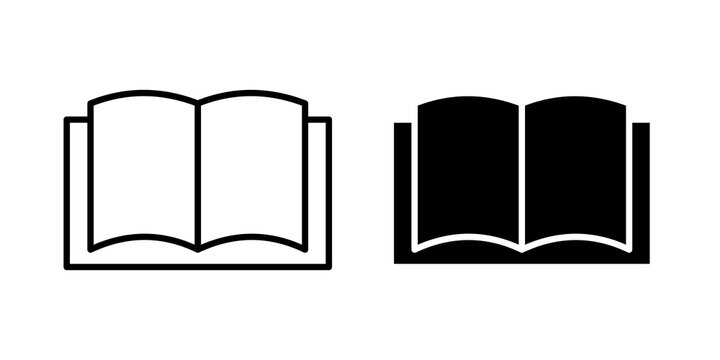 Book icon flat illustrations collection. EPS10