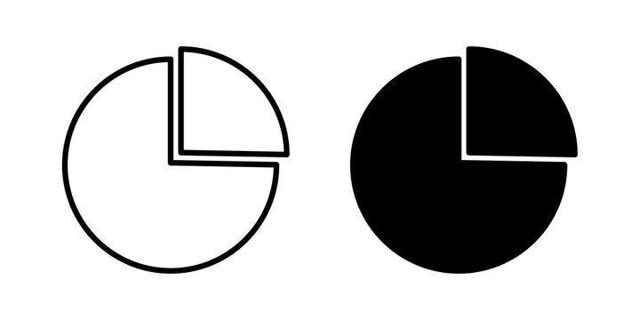 Chart pie icon flat illustrations collection. EPS10