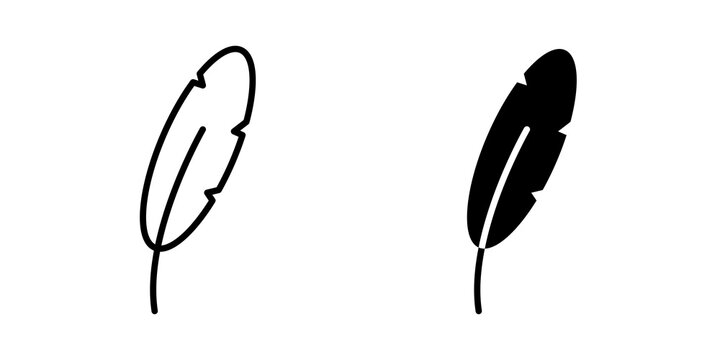 Feather icon flat illustrations collection. EPS10