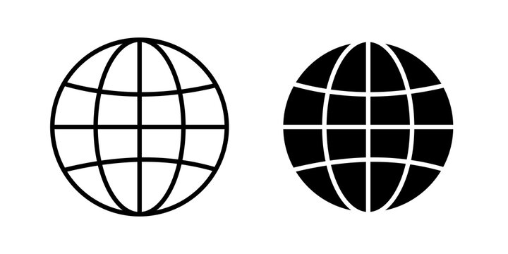 Globe icon flat illustrations collection. EPS10