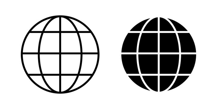 Globe icon flat illustrations collection. EPS10