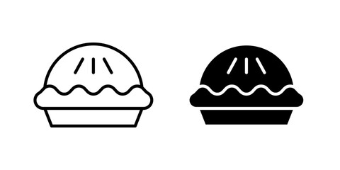 Fototapeta premium Pie icon flat illustrations collection. EPS10
