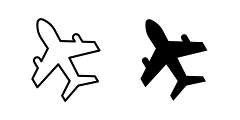 Fototapeta premium Plane icon flat illustrations collection. EPS10