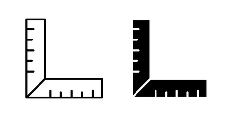 Fototapeta premium Ruler combined icon flat illustrations collection. EPS10
