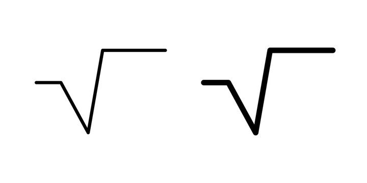 Square root icon flat illustrations collection. EPS10