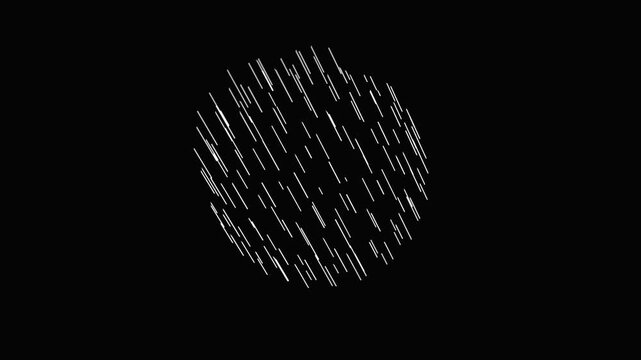 Abstract Circular Pattern with Dynamic Light Streaks Motion Graphics Background in Dark Ambiance