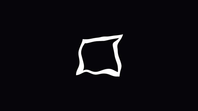 Abstract Organic Shapes Flowing Smoothly in Dark Space Minimalist Motion Graphic Element
