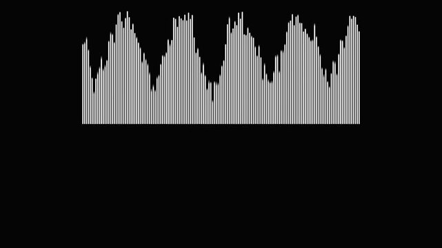 Abstract Soundwave Graph Data Visualization with Smooth Motion