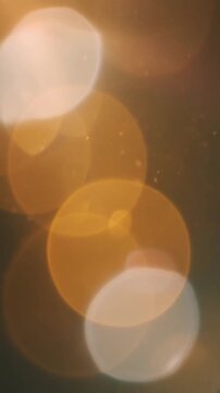 Warm Golden Bokeh and Floating Dust Particles Generative AI