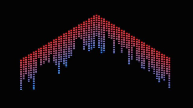 Red Blue Arrow Shapes Dripping Liquid Abstract Background Motion Graphic