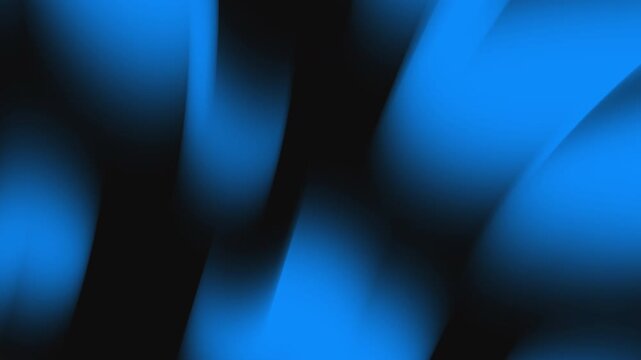 Dynamic electric blue and deep black abstract liquid movement background loop animation