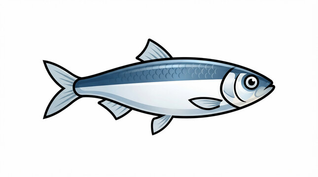 Atlantic herring fish vector illustration isolated on white background