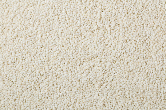 White Long Grain Rice Texture Background - Studio Food Photography of Nutritious Staple Grain