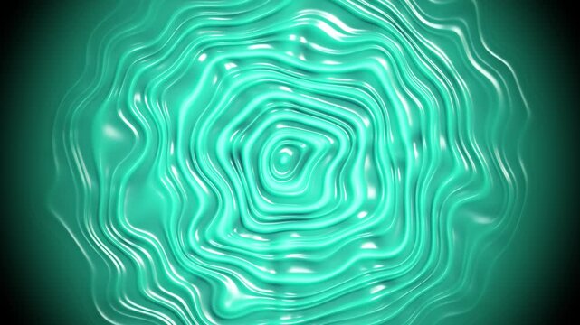 Abstract liquid turquoise ripple loop animation background 4K