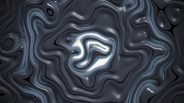 Abstract dark liquid background dynamic metallic fluid motion 4K loop
