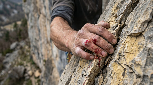 Jonathan and his armor-bearer bravely scaling a steep, jagged cliff to secretly ambush the Philistine outpost at Michmash
