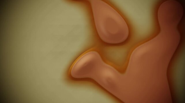 Abstract liquid liquid background animation with morphing brown organic blob shapes