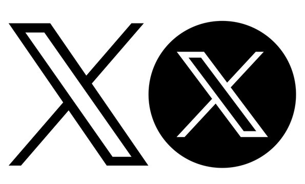 X social media logo and circular app icon variations for illustrative editorial.
