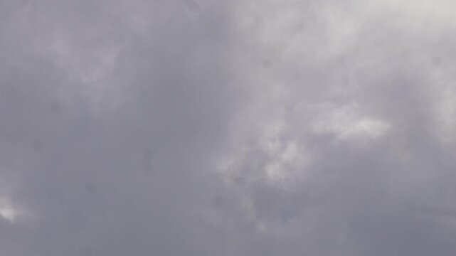 Storm clouds fill overcast sky