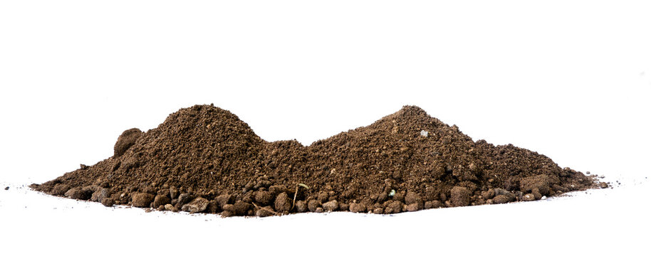 pile of ground isolated on white