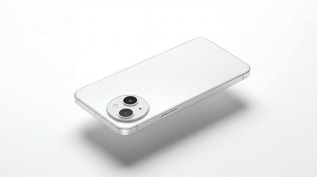 Gloss White Sleek Smartphone Floating with Ceramic Back Panel
