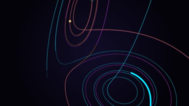 3D Chaotic Lorenz Attractor Glowing Ribbon in Deep Space Quantum Mathematics Visualization 4K