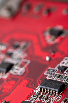 
Electronic Circuit Board Components and Computer Hardware Technology Background