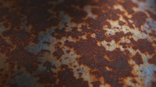 斑点状に広がる錆びた金属の表情