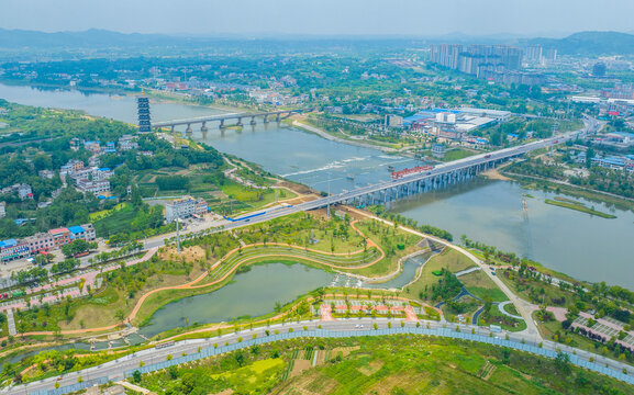 Xishui County Ecological Landscape Network, Aerial View
