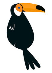 Naklejka premium Toucan bird png illustration, transparent background