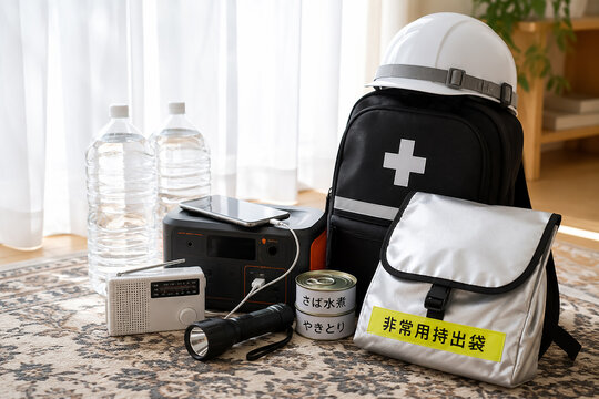 防災の備蓄品と非常用持ち出し袋 災害に備える防災グッズ