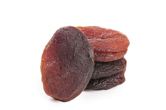 Xinjiang Dried Apricot Preserves on White Background - Traditional Chinese Dried Fruit