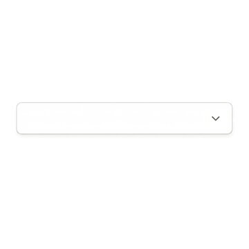 Empty dropdown select input bar with arrow isolated on white background, ideal for form user interfaces, search input fields, and web design mockups.