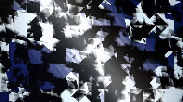 Abstract geometric blue and white pattern motion background 4K loop
