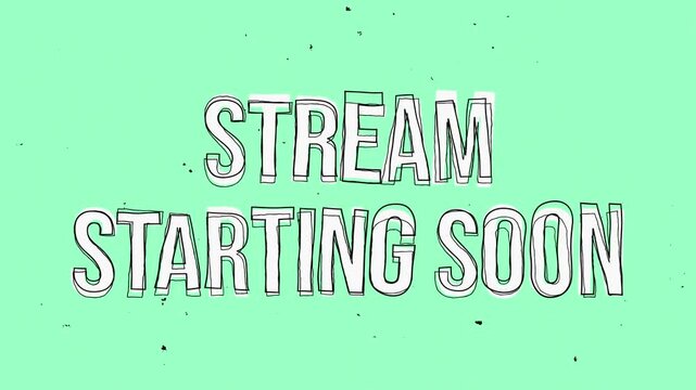 Stream Starting Soon Expressive Hand Drawn Sketch Text Animation 4K Video