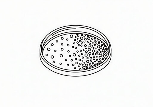 Microbial growth in petri dish icon isolated on transparent background for laboratory research
